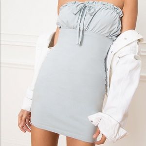 Superdown- MARIBELLA MINI DRESS IN DUSTY BLUE